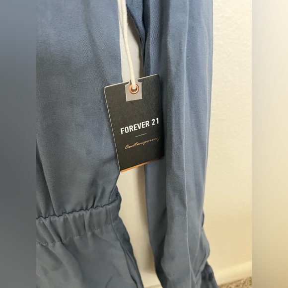 Forever 21 Contemporary slate blue long sleeve romper - Picture 5 of 8